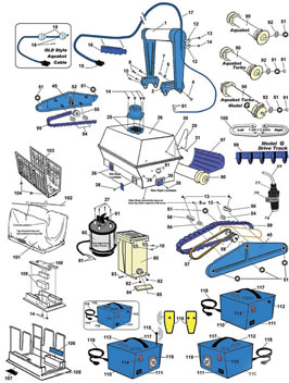 aquabot pool vacuum parts